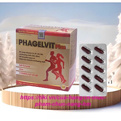 Viên uống vitamin tổng hợp PHAMAGEL PLUS (PHAGELVIT PLUS) tăng cường sức khỏe Hộp 100 viên