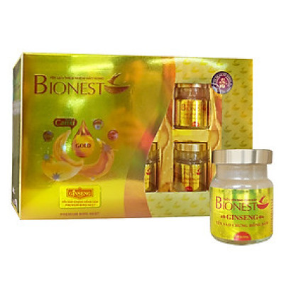 Hộp Yến sào Bionest Ginseng hồng sâm cao cấp - hộp 6 lọ