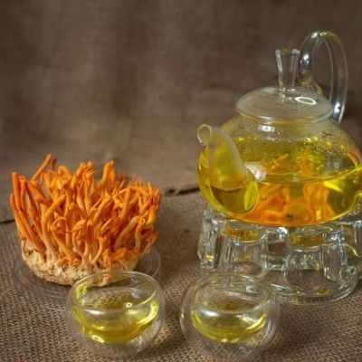 Đông trùng hạ thảo, mật ong rừng Phúc Khang 300g - Hũ thủy tinh cao cấp - Công nghệ sấy thăng hoa - Chống lão hóa, phòng ngừa ung thư, tim mạch, bồi bổ cơ thể - Quà tặng bảo vệ sức khỏe người thân