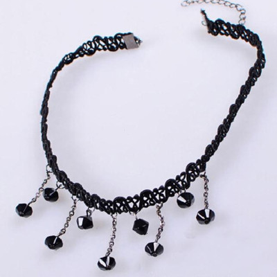 Vòng cổ choker tatoo đính hạt V44