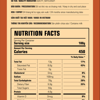 Cà phê sữa hòa tan The Coffee Factory (Hộp 15 gói x 16g)