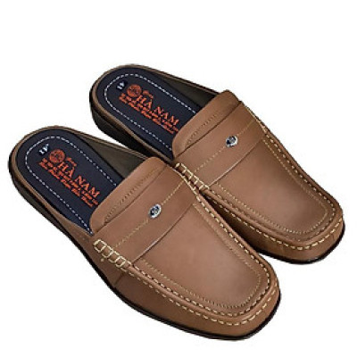 Dép bít mũi nam HÀ NAM da bò thật cao cấp GSB2059