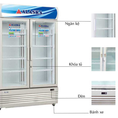 Tủ mát Alaska 800/730 lít SL-8C - Hàng chính hãng