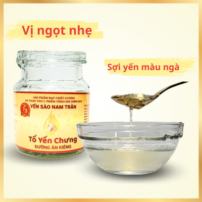 [Combo 2 Hộp ] Yến Chưng Đường Ăn Kiêng NAM TRÂN 7 gram Tổ Yến Tươi, cung cấp dinh dưỡng. Hộp ( 6 lọ x 70 ml )
