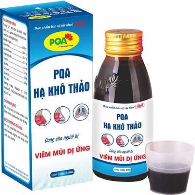 [2 hộp] Hạ Khô Thảo PQA Hỗ Trợ Thông Mũi, Thông Thoáng Đường Thở Và Viêm Mũi Dị Ứng Hộp 125ml