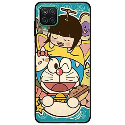 Ốp lưng dành cho Samsung Galaxy A12 mẫu Mèo Máy Nháy Mắt