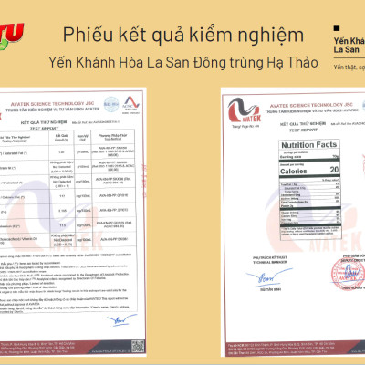 [CÓ 35% YẾN TƯƠI]  24 hũ thủy tinh Yến Khánh Hòa La San Đông Trùng Hạ Thảo