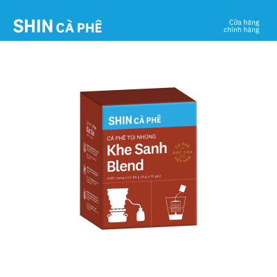 Cà phê Khe Sanh Blend - SHIN Cà Phê - Túi Nhúng - Hộp 10 gói