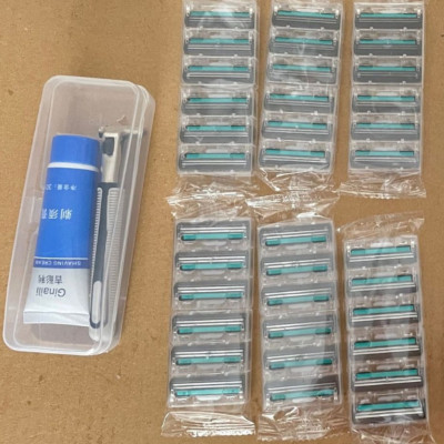 Com bo vĩ dao cao râu 36 lưỡi , siêu bén kèm bàn cạo, .tặng kèm 1 tuýp kem cạo râu dành cho nam cao cấp an toàn tiện lợi 