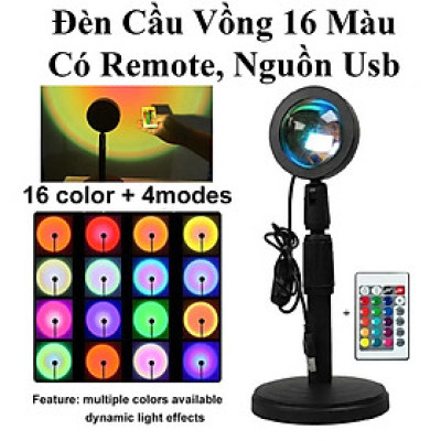 Đèn Cầu Vồng 16 Màu Có Remote – Nguồn Usb, Kéo Dài Đến 34Cm, Chụp Ảnh, Livestream & Trang Trí Phòng