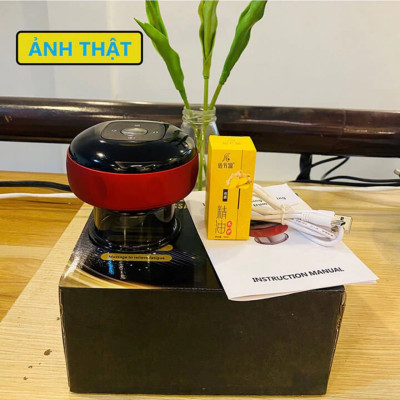 Máy Giác Hơi Cạo Gió Điện Cầm Tay Nhật Bản: Massage 6 Chế Độ, Giảm Đau Nhanh Chóng, ĐÈN TRANG TRÍ