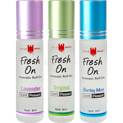 Combo Dầu lăn giảm căng thẳng Eagle Brand Fresh On Lavender + Original + Barley Mint (8ml) - Hàng chính hãng
