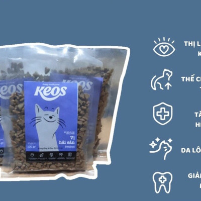 Thức ăn cho mèo Keos vị hải sản 1.5kg