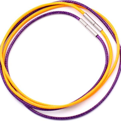 Combo 2 sợi dây vòng cổ cao su - vàng + tím DCSVI1