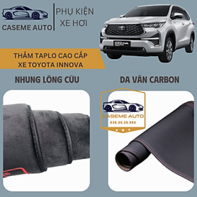 [TOYOTA INNOVA] Thảm Taplo 3 Lớp Dành Cho Xe TOYOTA INNOVA, Nhung Lông Cừu Và Da Vân Carbon Cao Cấp - Hàng Chính Hãng 