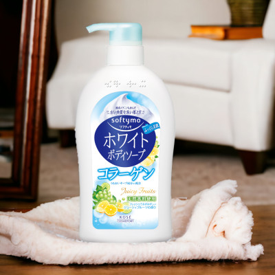 Sữa Tắm Dưỡng Trắng Mịn Da Chiết Xuất Collagen Kosé Softymo Body Soap (600 mL)