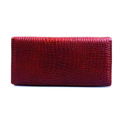  Bóp nữ da thật vân cá sấu Huy Hoàng 3 gấp vân nhỏ màu da, đen, nâu HT3105-06-07