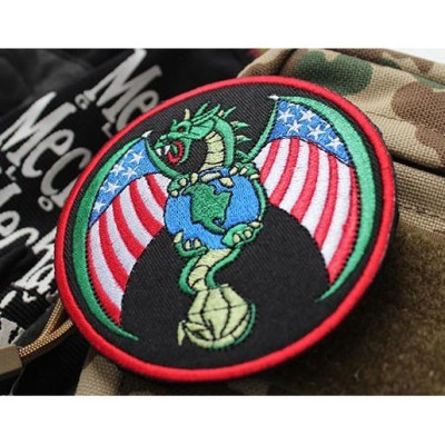 Patch vải velcro rồng Mỹ dán ba lô, nón , quần áo , túi xách