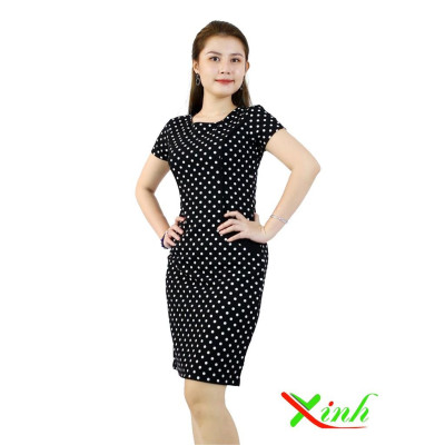 Đầm chấm bi dáng suông che bụng ThoiTrangXinh DL248