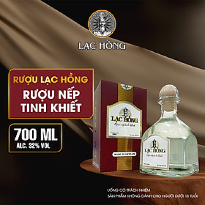 [Dung tích 700ml, 32%] Lạc Hồng rượu nếp, rượu trắng, rượu vodka tinh khiết, sản xuất theo phương pháp truyền thống, vị dịu, nhẹ, uống không đau đầu.