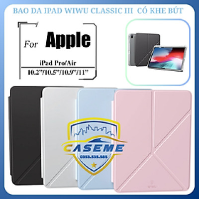 Bao da dành cho iPad Pro/Air 10.2”/10.5”/10.9”/11” Wi WU Classic III GF-003 – mỏng nhẹ, có khe bút, chống sốc - Hàng Chính Hãng