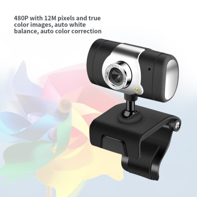Webcam HXSJ A847 480P  Lấy nét Tích hợp Micrô hấp thụ âm thanh cho Máy tính để bàn, laptop