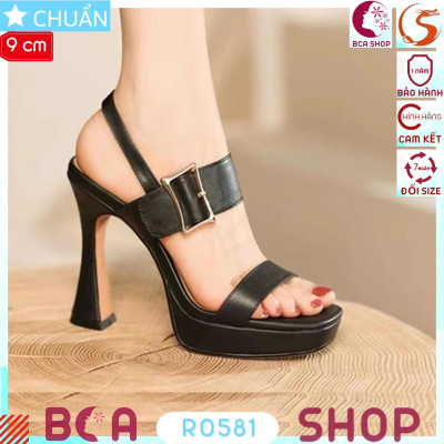 Cao gót hở mũi nữ cao gót 9 phân RO581 ROSATA tại BCASHOP tôn dáng, sáng da và thời trang lắm luôn ạ