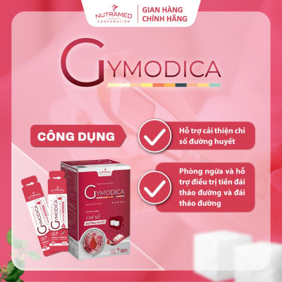 Gói uống Gymodica hỗ trợ ổn định chỉ số đường huyết cho người bị tiểu đường (20 gói) - Nutramed