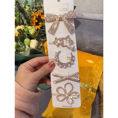 Sét 5 Kẹp Tóc Đính Đá