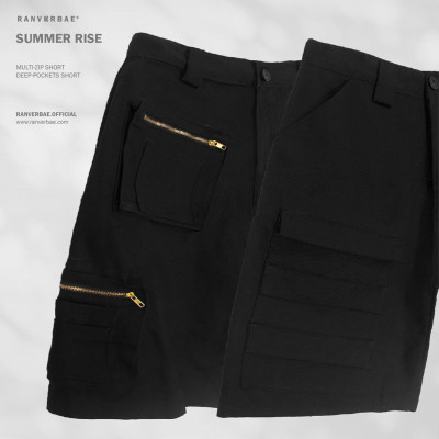 Quần Short RANV RBAE MULTI-ZIP Đen