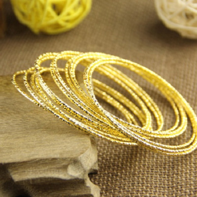 Combo Bộ 7 Vòng Ximen Mạ Vàng 18k, Không Khóa, Cỡ Ni 4,5 ; 5,5 ; 6,5, Chạm khắc tinh tế, Kèm túi đựng chất liệu Nhung Gấm, Phù hợp đeo hoặc làm quà tặng, … (Cam kết không đen, không phai màu)