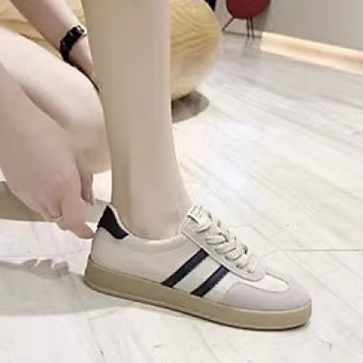 Giày thể thao nữ cổ thấp chất liệu da mềm mại, phong cách cá tính năng động – GNU2100