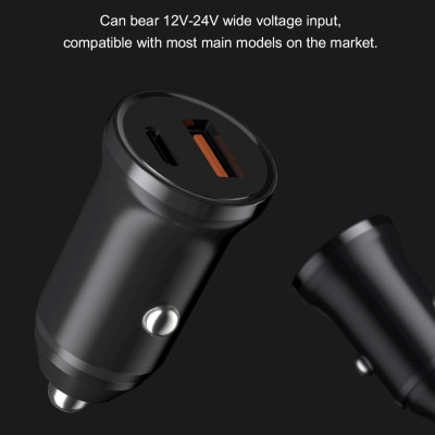 Sạc trên xe hơi Devia Mini hỗ trợ sạc nhanh PD + QC (20W)- Hàng chính hãng