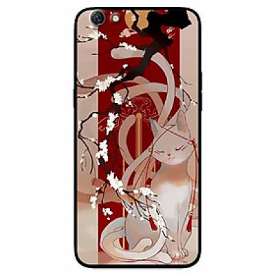 Ốp lưng in cho Oppo F3 Mẫu Mèo Cành Hoa Đào