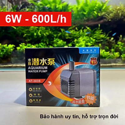 Máy bơm nước Atman AT 303S 6W 600L/Hr cho hồ cá cảnh mini siêu bền, Bảo hành uy tín
