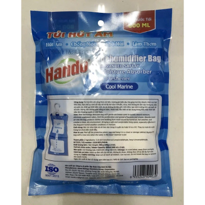 Túi hút ẩm khử mùi, làm thơm Hando 360g (2 gói x 180g, hút nước 800ml)