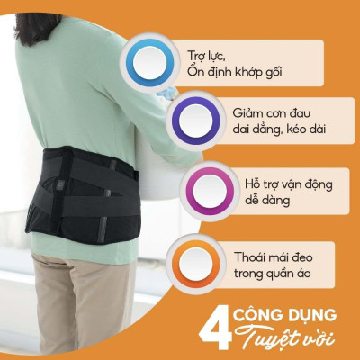Đai lưng cột sống loại vừa Phiten supporter waist belt middle type  AP161003/AP161004/AP161005