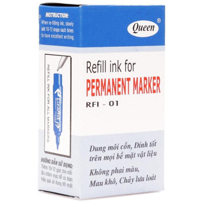 Mực Bút Lông Dầu Queen RFI-01 - Màu Xanh