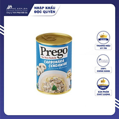 Sốt Mì Ý Carbonara Nấm Prego 295g - Thương Hiệu Mỹ, SX Malaysia | Prego Carbonara Mushroom Pasta Sauce 295g