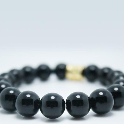 Vòng tay đá thạch anh đen mix charm cung hoàng đạo MS214, Vòng tay phong thủy hợp mệnh Thủy, Mộc, Thổ cho nữ và nam