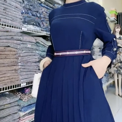 Đầm xếp ly cao cấp thanh lịch Myqlothing.