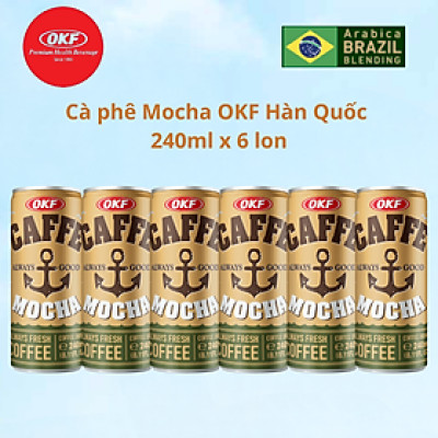 Cà phê Mocha OKF Hàn Quốc 240ML x 6 chai