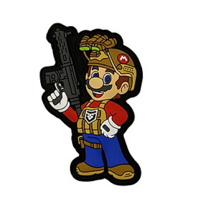 Patch_velcro bộ Mario chiến thuật dán ba lô_quần áo