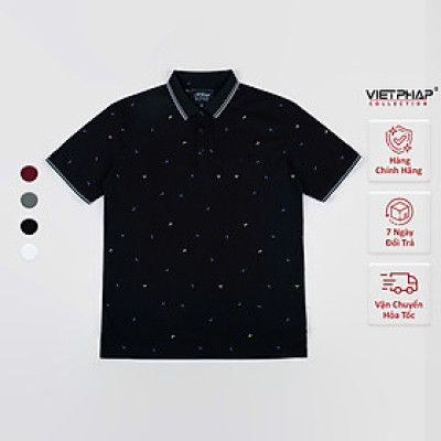 Áo Polo Nam VIỆT PHÁP Form Luxury - Thun In 4 Chiều, lịch lãm, sang trọng 98801