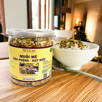 Muối mè đậu phộng - hạt điều Mộc Lan (hũ 250g)