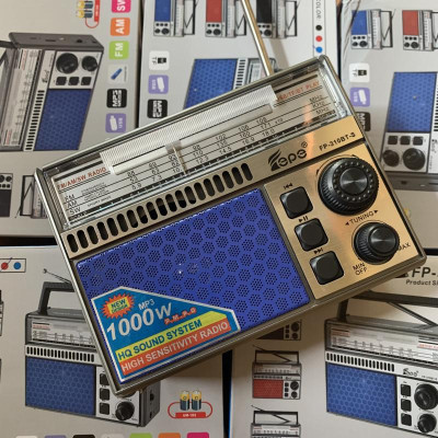 Đài radio FP-310BT-S năng lượng mặt trời, Bắt Sóng FM, AM,SW/USB/Thẻ nhớ/Bluetooth-HÀNG CHÍNH HÃNG