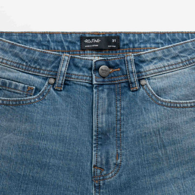 Quần jeans ROUTINE nam màu Xanh Slim cropped - 10S24DPA010 | LASTORE MENSWEAR