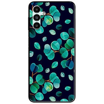 Ốp lưng dành cho Samsung A13 5G - A04s - A32 5G - A04 - A22 5G mẫu Hoạ Tiết Lá Cây Nền Đen