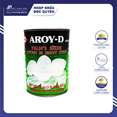 Trái Dừa Nước Ngâm Đường Aroy-D 625g - Nhập Khẩu Thái Lan | Aroy-D Palm