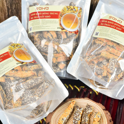 Sinh khối đế nấm đông trùng hạ thảo SaHa (Túi 250gr)